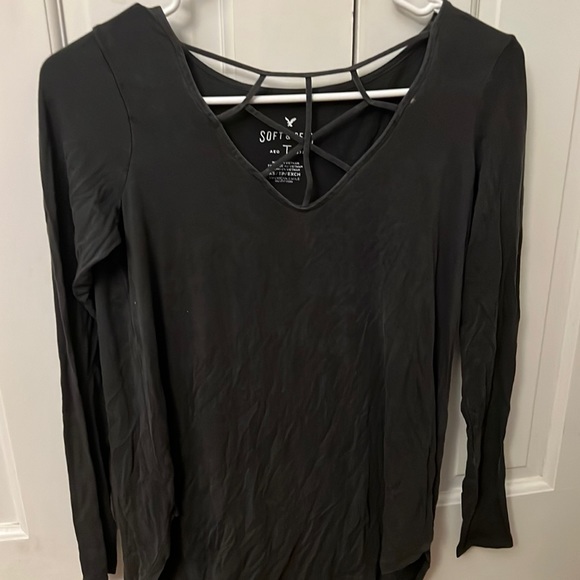 American eagle criss cross long sleeve charcoal - Picture 1 of 1